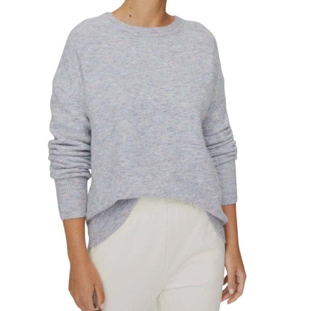 Babaton Heather Light Blue Crewneck Sweater